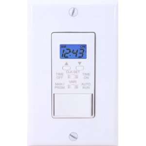 Swylite LST700+ BLK Seven Day Programmable In Wall Timer Switch with 