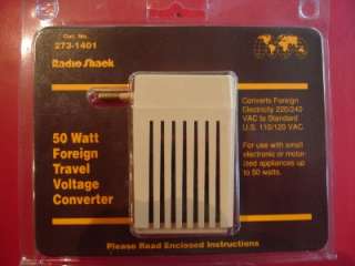 Radio Shack 50w Foreign Travel Voltage Converter & Outlet Adapters Lot 