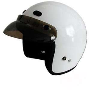  DOT WHITE 3/4 Motorcycle Helmet. Three Quarter Helmet 
