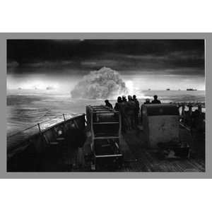 USCG Spencer Sinking Submarine   12x18 Framed Print in Black Frame 