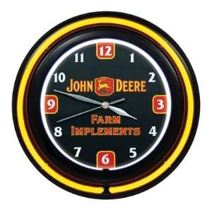  Double Neon Wall Clock Farm Implement: Home & Kitchen