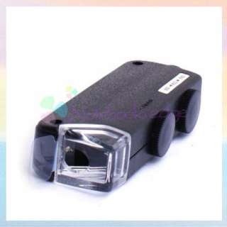 Handheld 60x 100x Manual Focus Microscope Magnifier+LED  