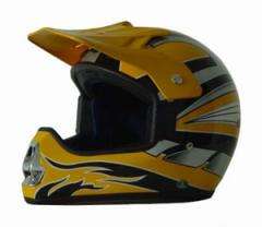 DOT 218 ATV Dirt Bike MX Yellow Motorcycle Helmet  