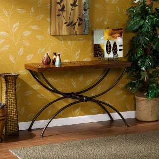 Transitional Iron and Wood Sofa Table NEW  