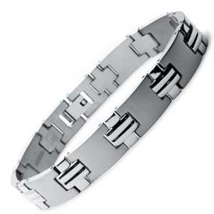  Titanium Link Bracelet Satin High Polish 8.5 Jewelry