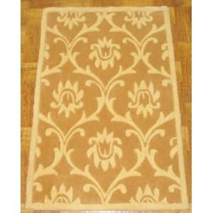 137785   Rug Depot Area Rug   2 x 3   Beige Background   Handtufted 