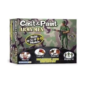  Cast and Paint Army Men Machine Gun Soldier Kit: Toys 