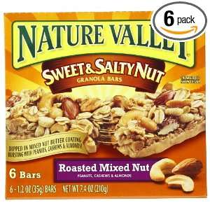 Nature Valley Sweet and Salty Nut Granola Bars, Roasted Mixed Nut, 6 