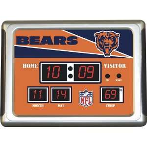   Sports America   Chicago Bears Scoreboard Alarm Clock: Home & Kitchen